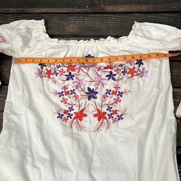 FREE PEOPLE FLEUR DU JOUR FLORAL EMBROIDERED OFF SHOULDER DRESS Sz- Xs - Picture 13 of 15